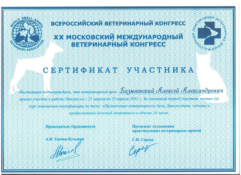 sertifikat-bazylevskogo-a-a-20-moskovskij-mezhdunarodnyj-veterinarnyj-kongress-1024x744 Базылевский Алексей Александрович