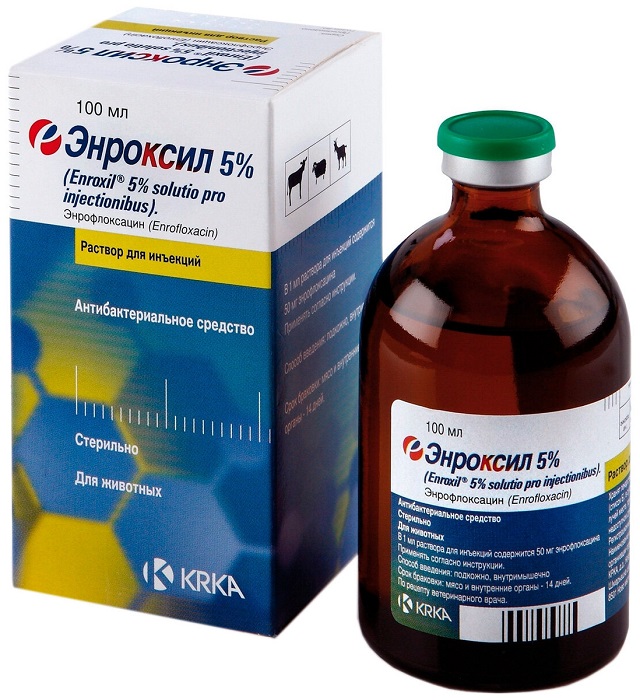 Энроксил 5% раствор для инъекций